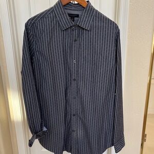 Banana Republic Navy Pinstripe Shirt